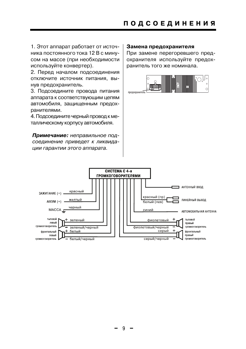 Mystery mdd 7100 схема подключения