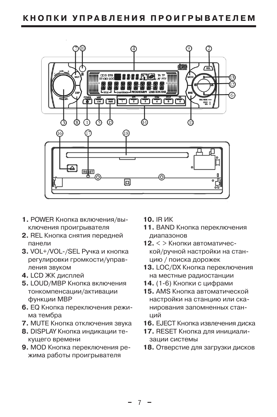 Инструкция автомагнитолы mystery mcd 598mpuc