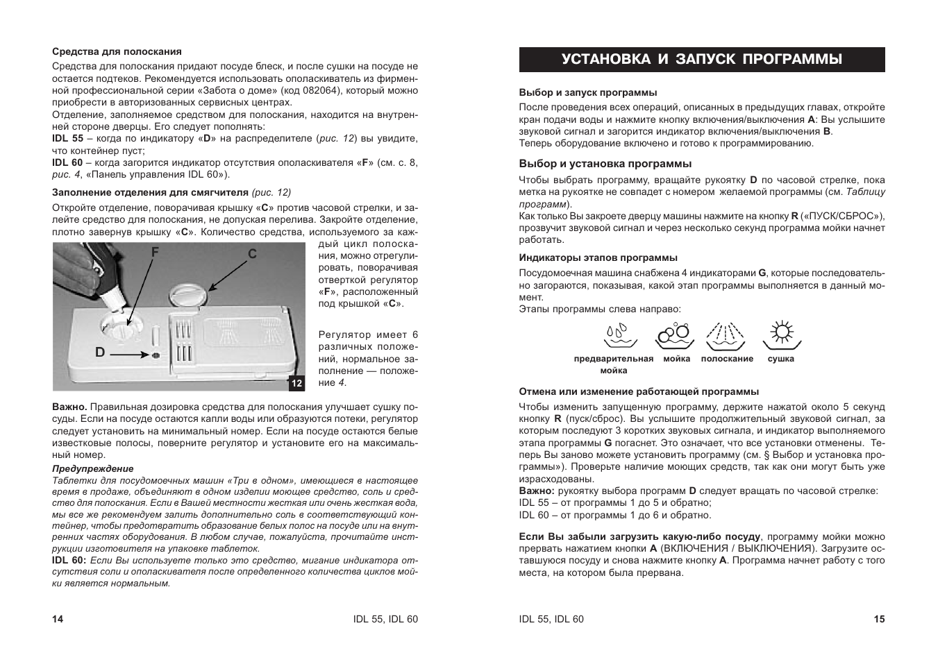 indesit печь как включить