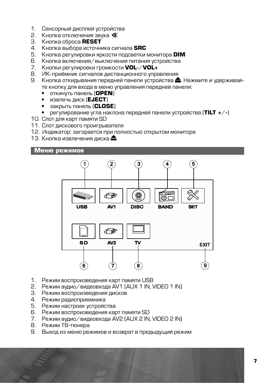 Инструкция к магнитоле prology dvs 2140