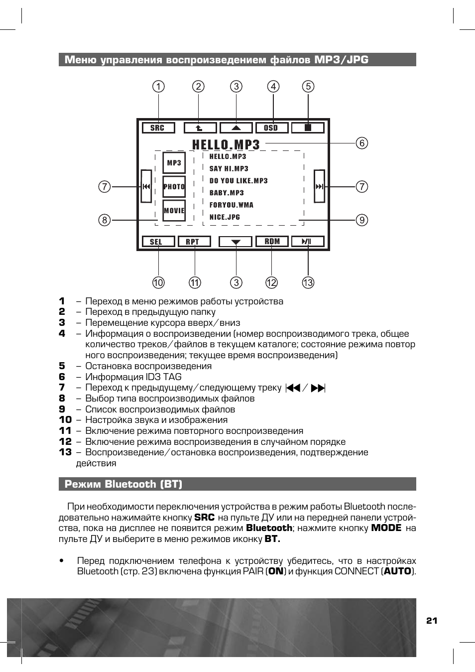 Инструкция к магнитоле prology dvs 2140