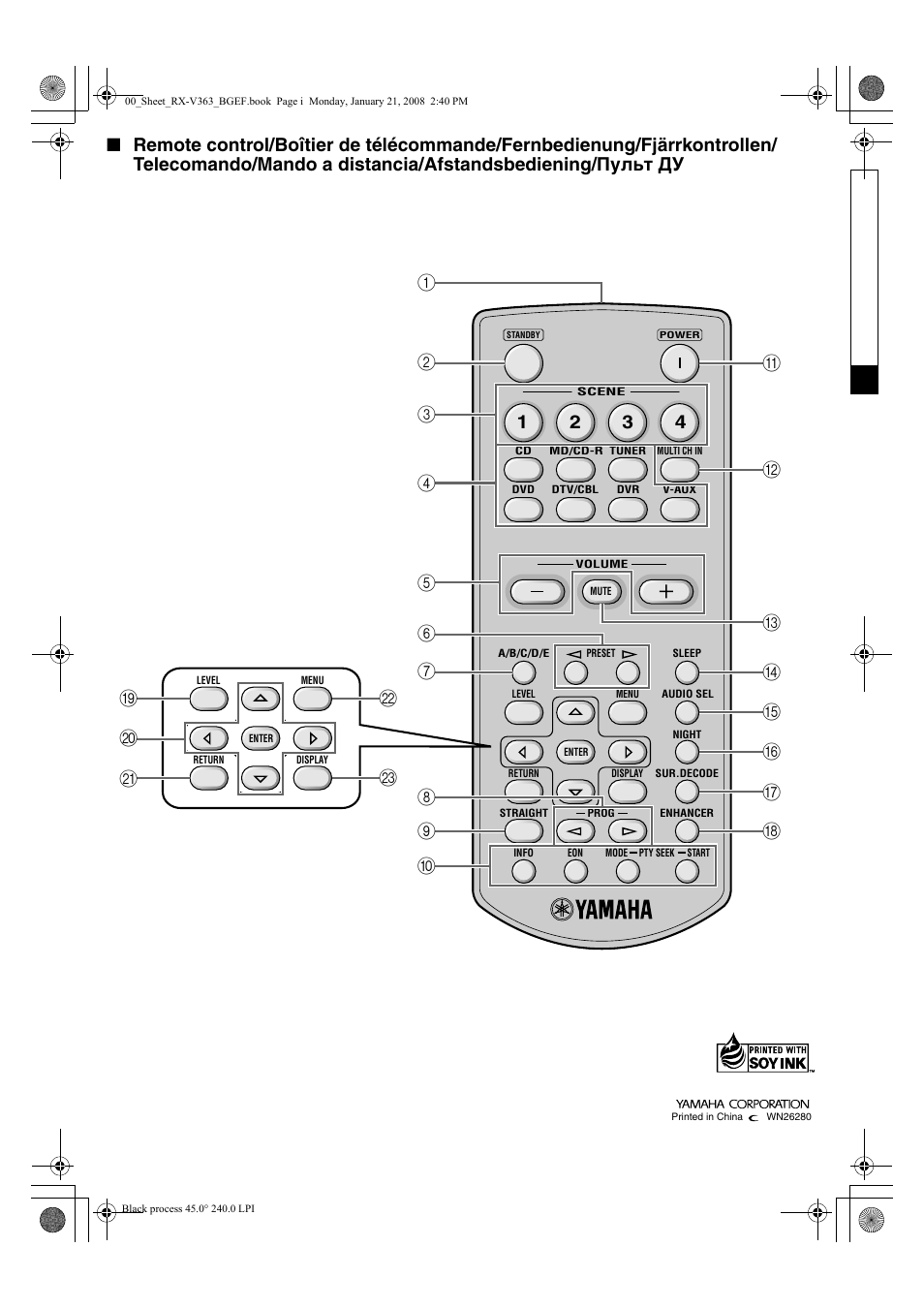 Yamaha rx v373 схема принципиальная