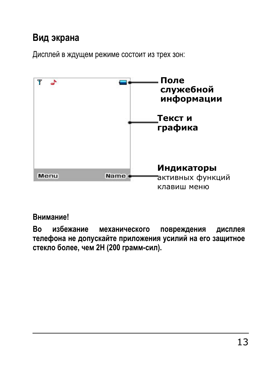 Инструкция экрана