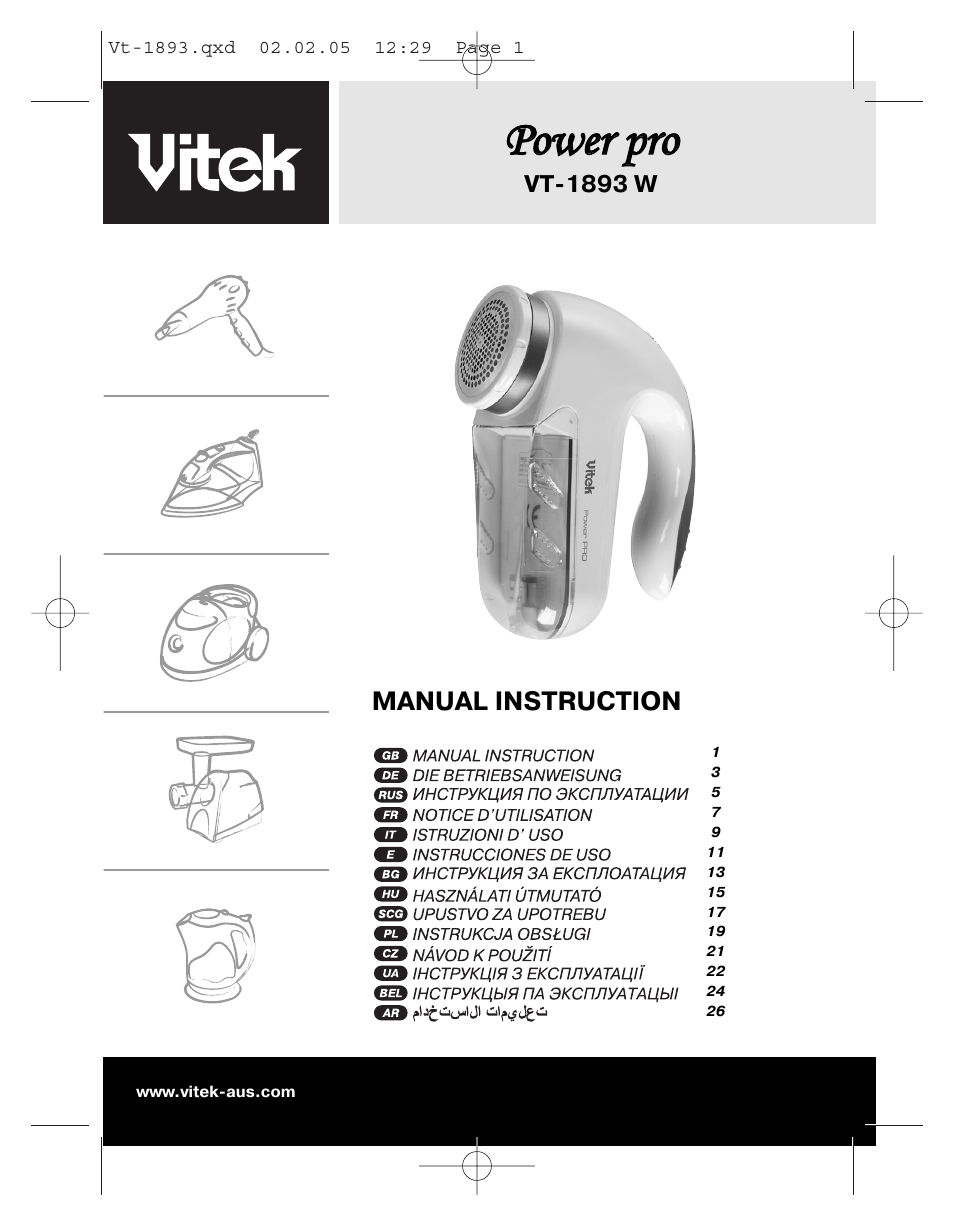 Vitek vt 3960 bk принципиальная схема