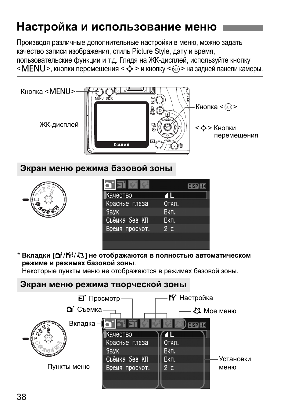 Настройка И Использование Меню | Инструкция По Эксплуатации Canon.