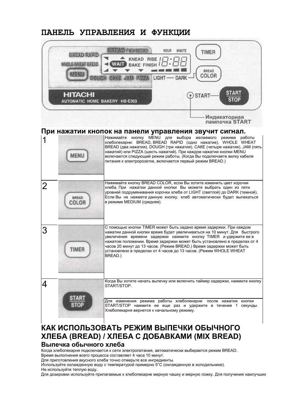 Рецепты теста для хлебопечки хитачи