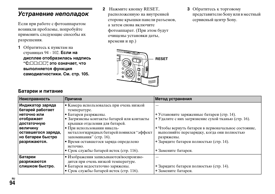 Инструкция по эксплуатации sony