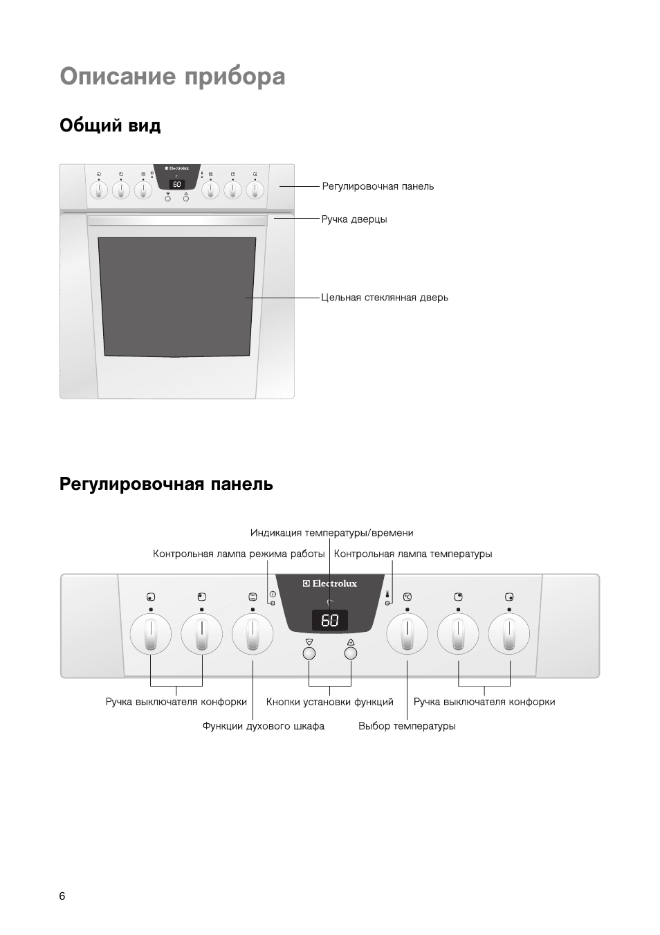 Газовая плита Электролюкс с электрической духовкой инструкция