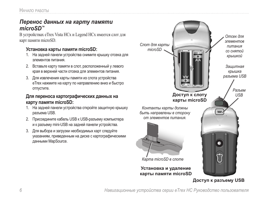 Карта памяти для навигатора garmin