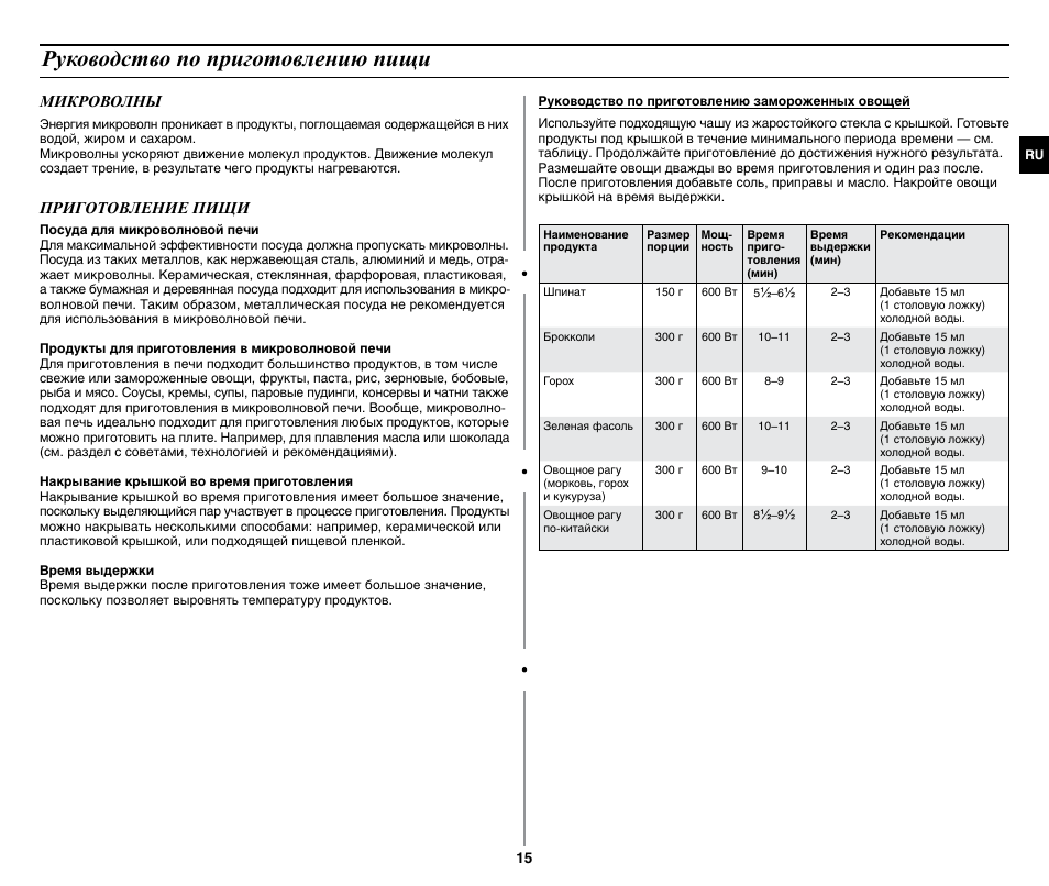 Samsung ms23j5133at bw приготовление пищи инструкция