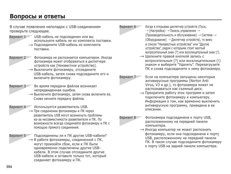 Вопрос ответ инструкция