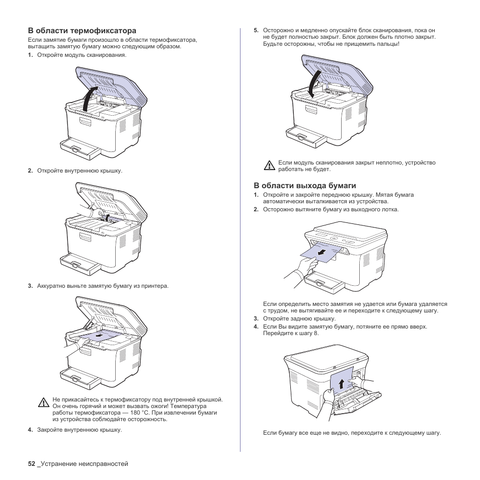 Замятие бумаги. CLX 3175 замятие бумаги. В термофиксаторе замялась бумага. Чертеж термофиксатора. Открыт блок сканирования или замятие 2.
