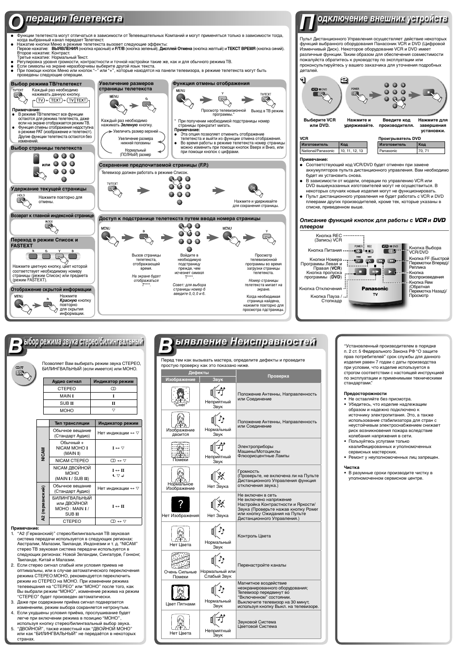 Panasonic tx 29f340t схема