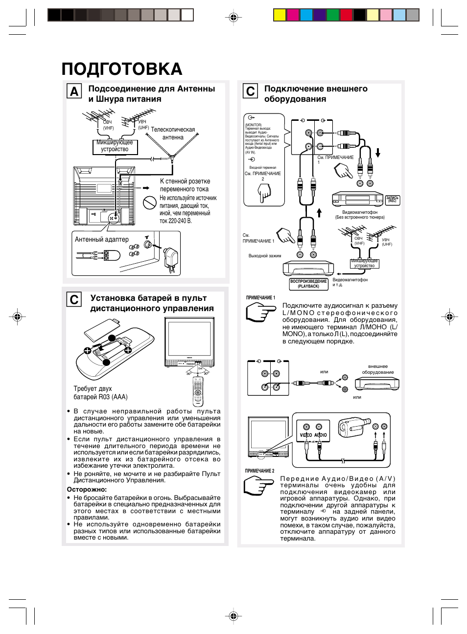 Toshiba 21cvz3r схема