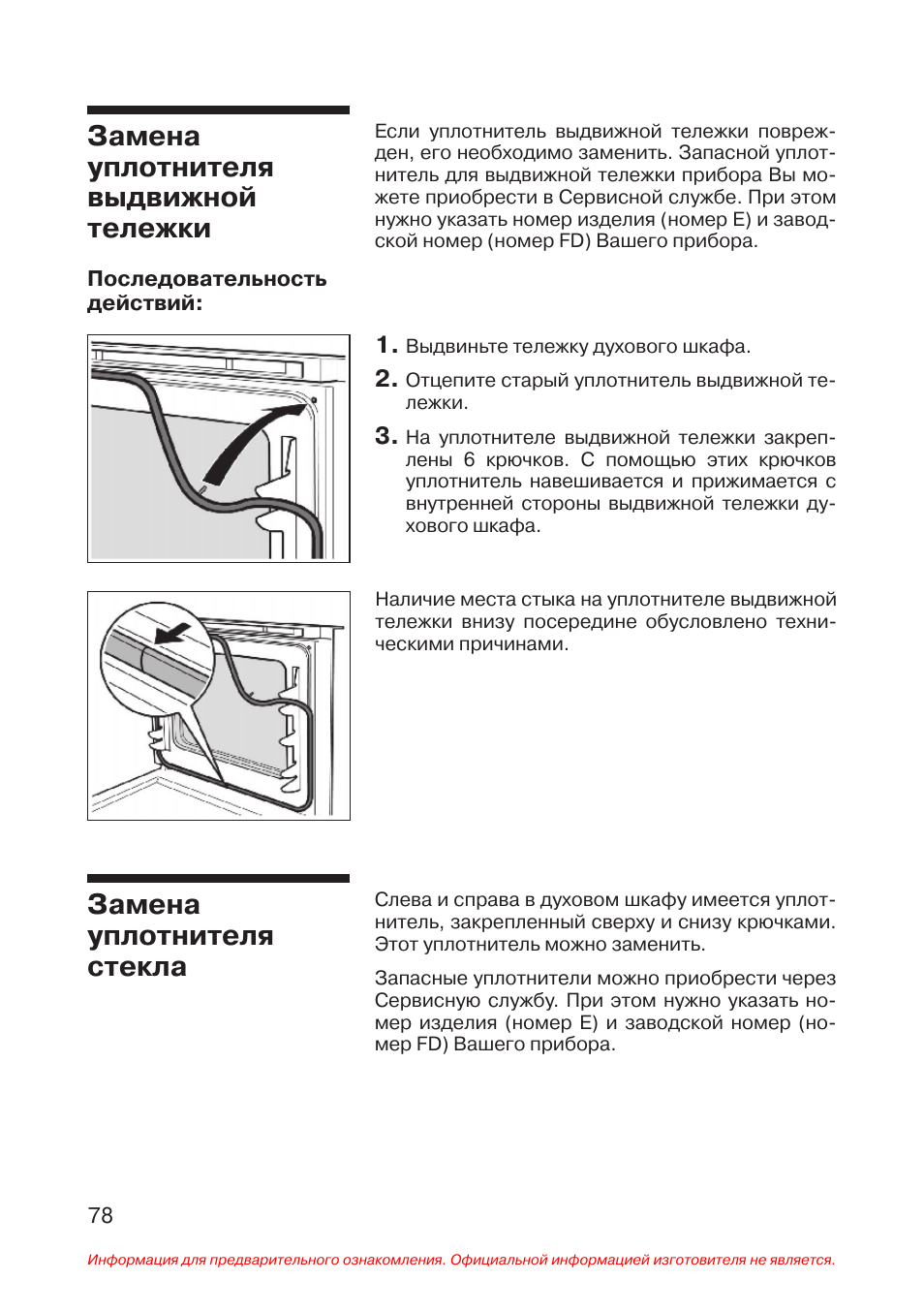 Замена уплотнителя в духовом шкафу