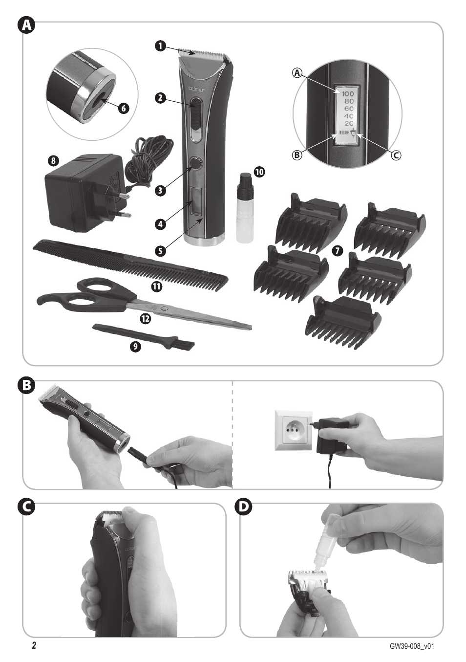 Как разобрать машинку для стрижки волос zelmer 39z014