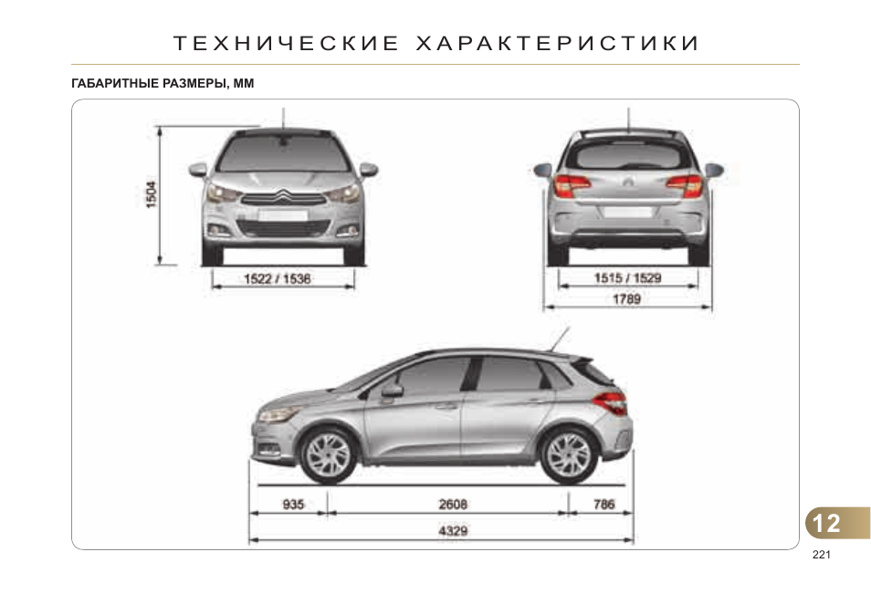 Характеристики габариты. Ситроен с4 2013 габариты. Габариты Ситроен с4 хэтчбек. Ситроен с4 габариты кузова. Ситроен с4 седан габариты.