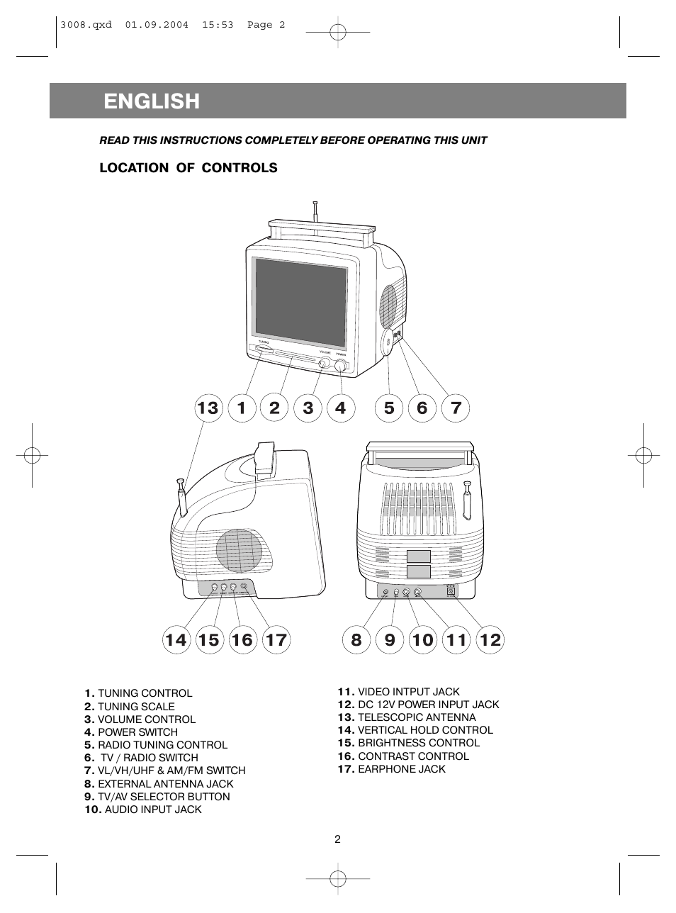 Схема vitek vt 3008