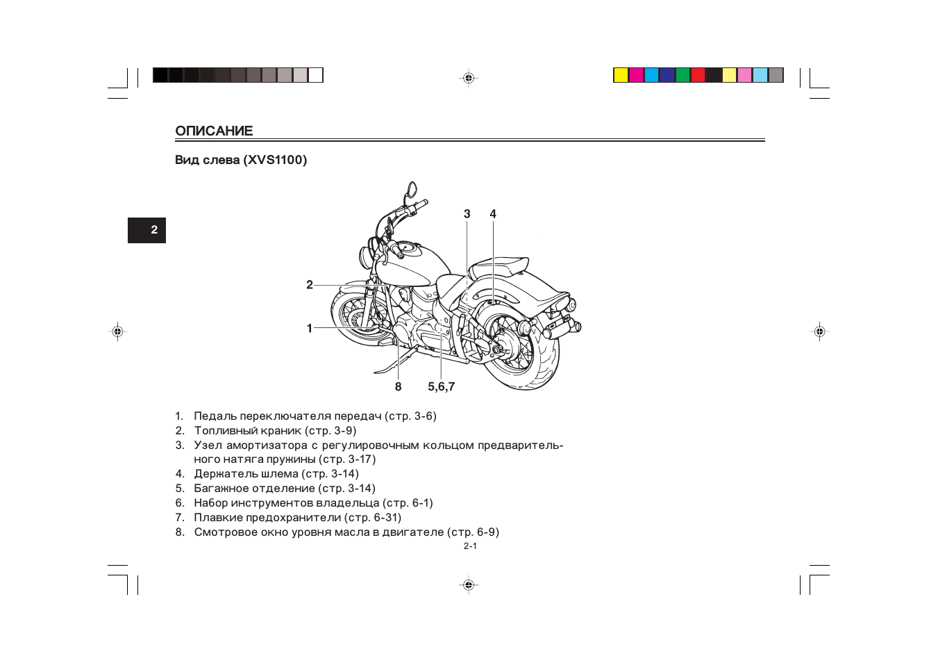 Электрическая схема xvs 1100