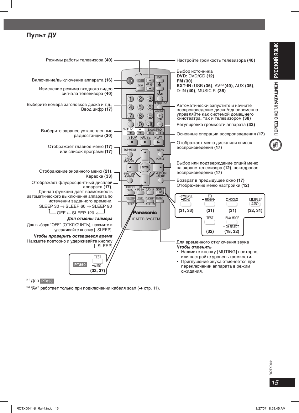 Panasonic sa pt85 схема