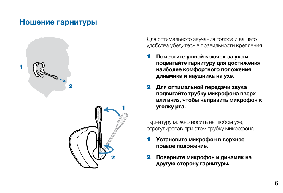 Гарнитура гид схема