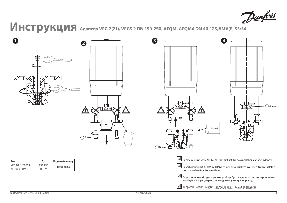 Данфосс чертежи dwg