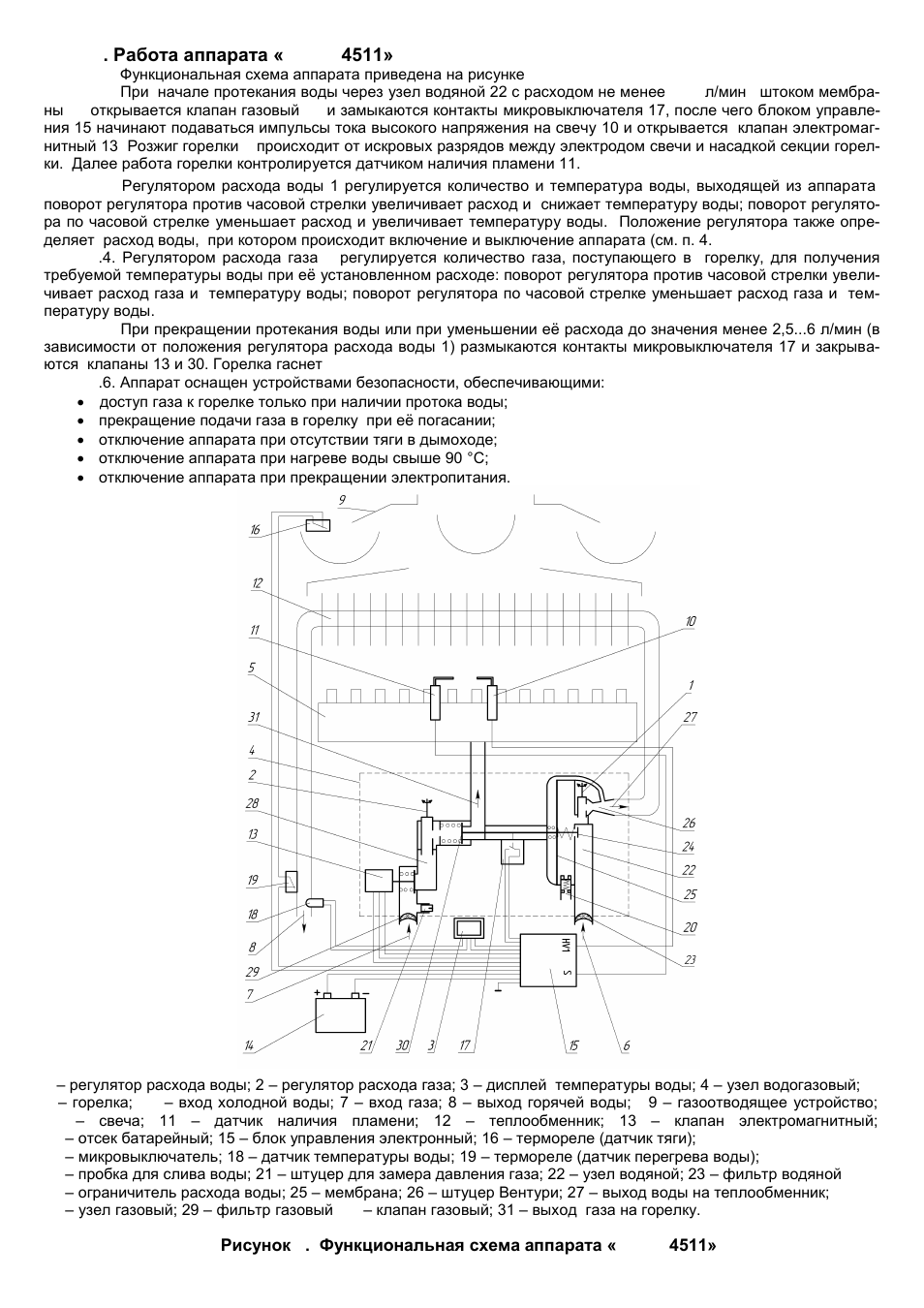 Схема работы газовой колонки нева 4511