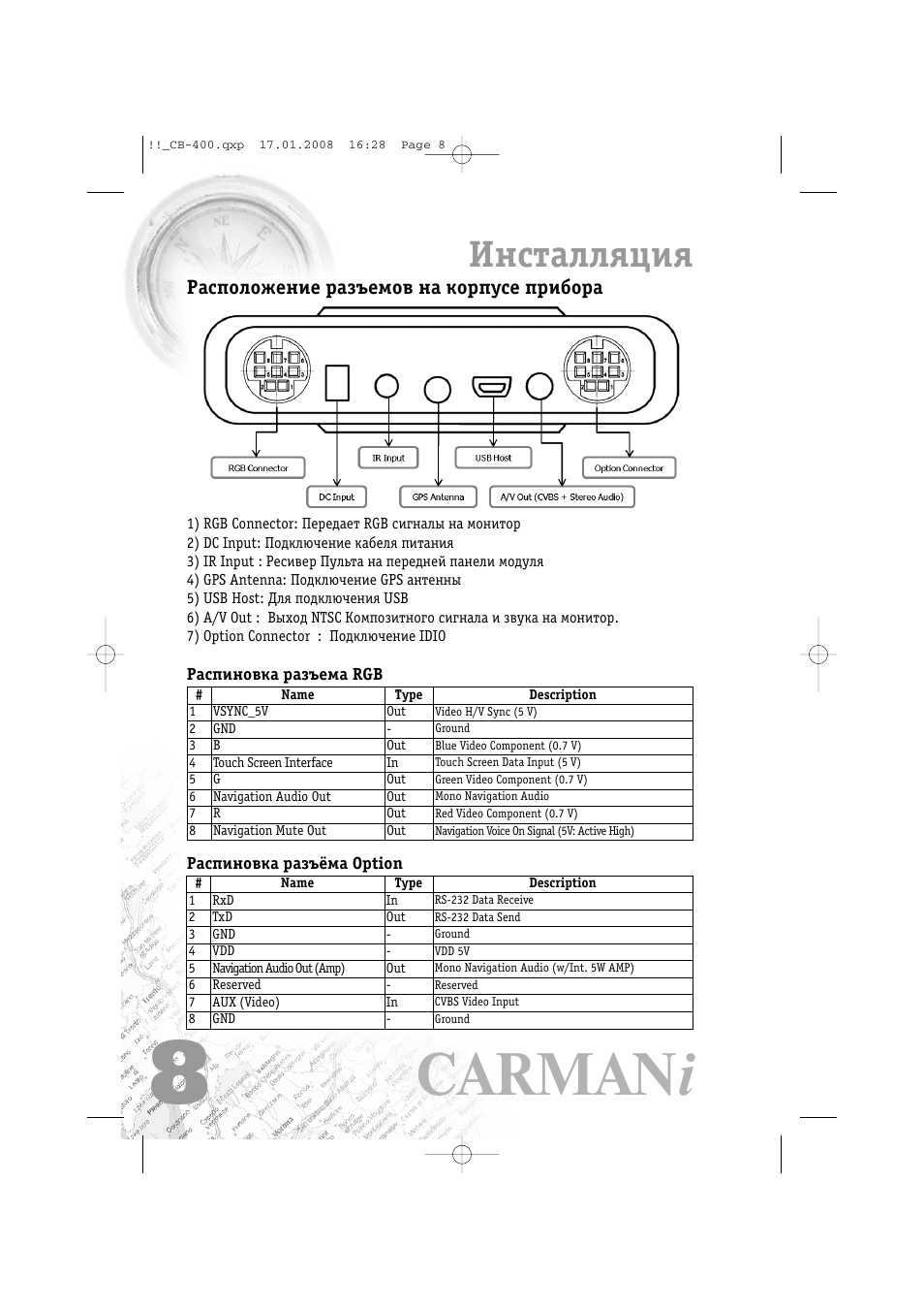 Carman i freel2 схема подключения