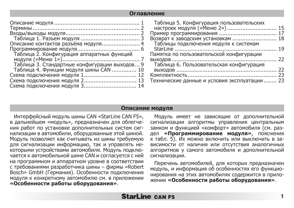 Can starline ru инструкция