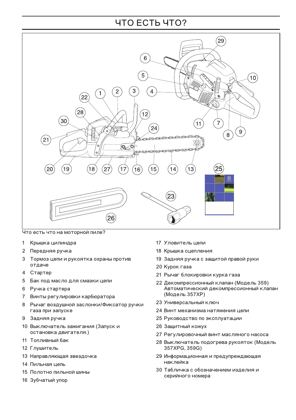 Husqvarna 357xp схема