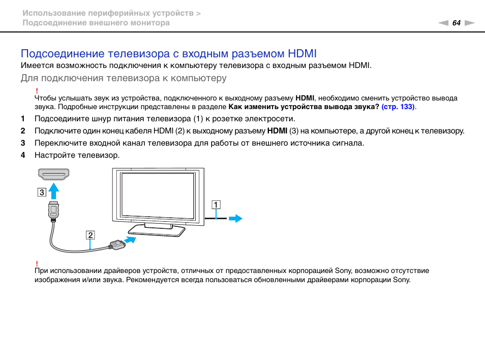 При подключении hdmi нет изображения на телевизоре