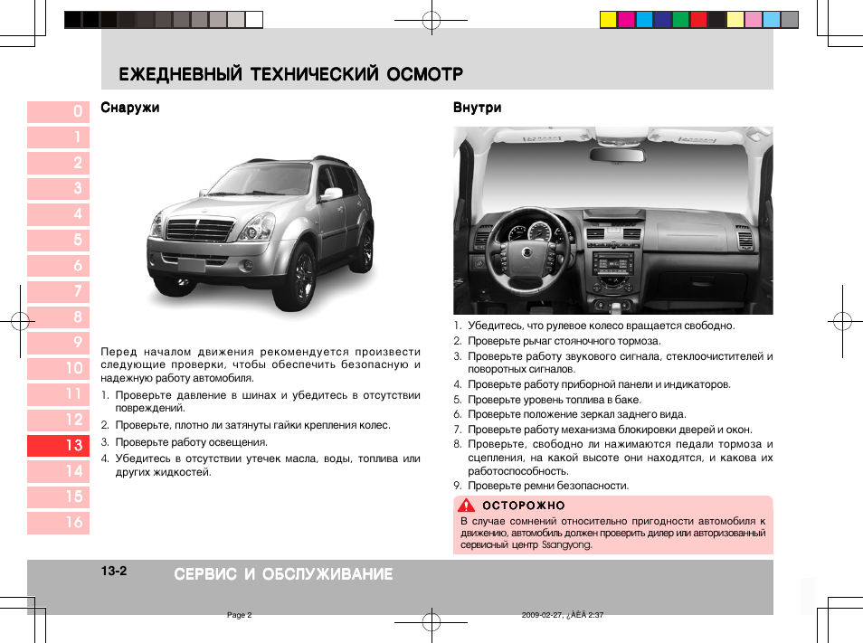 Осмотр инструкции. Расход топлива Санг енг Рекстон дизель 2.7 автомат. Ежедневный техосмотр. Техосмотр SSANGYONG. Диагностическая карта ССАНГЙОНГ Рекстон 1.