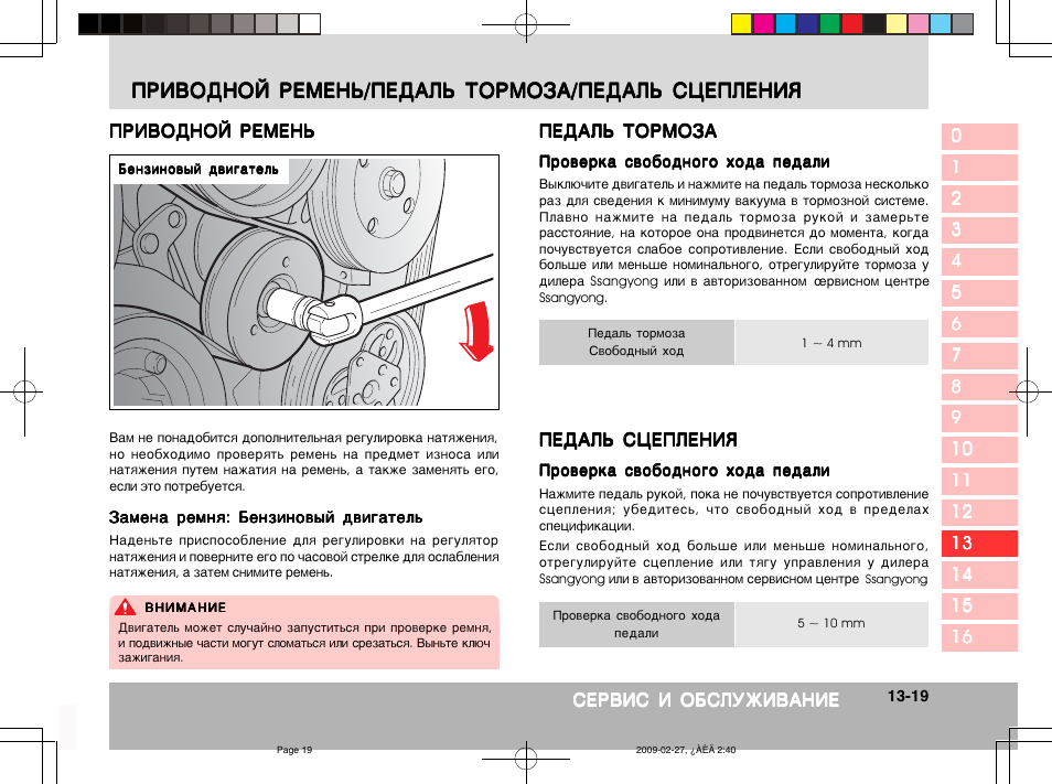 Схема натяжки ремня кайрон дизель