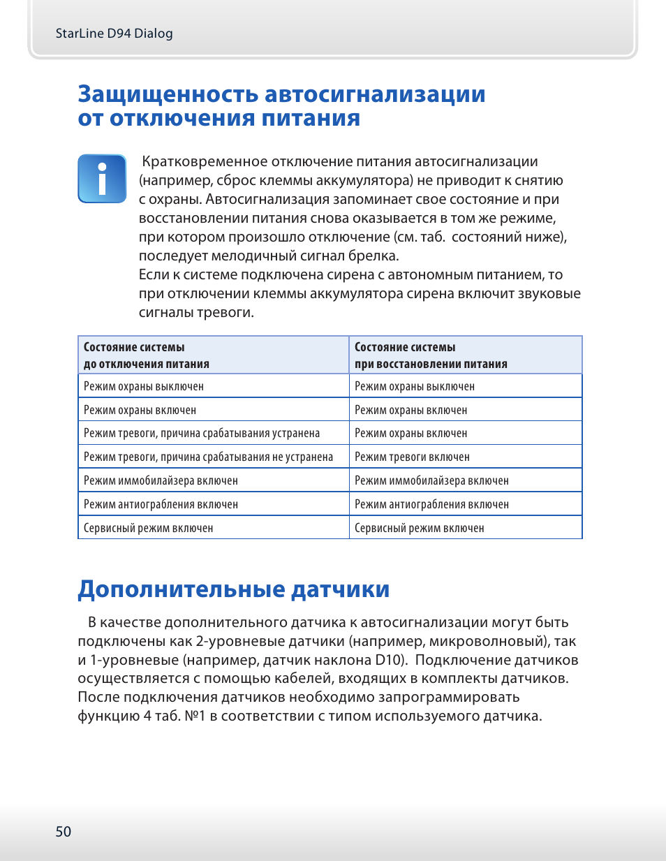 Инструкция по эксплуатации старлайн d94