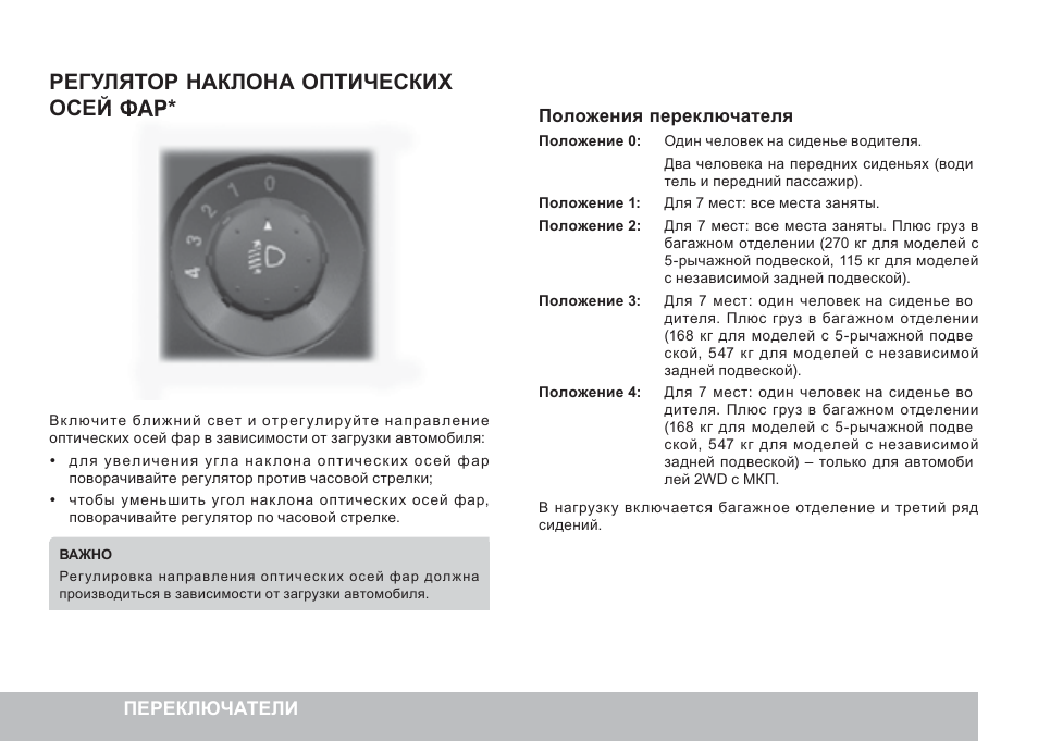 Инструкция new. Регулятор наклона оптических осей фар Кайрон. Регулятор поворачивать. Включаем регулятор уклона LC 200.