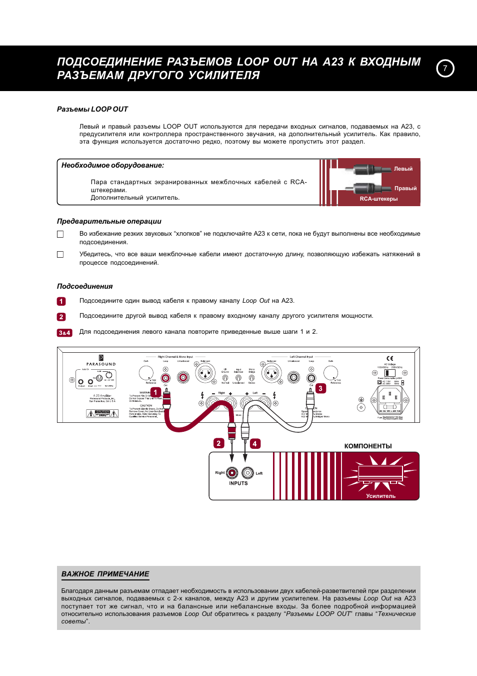 Схема parasound a23