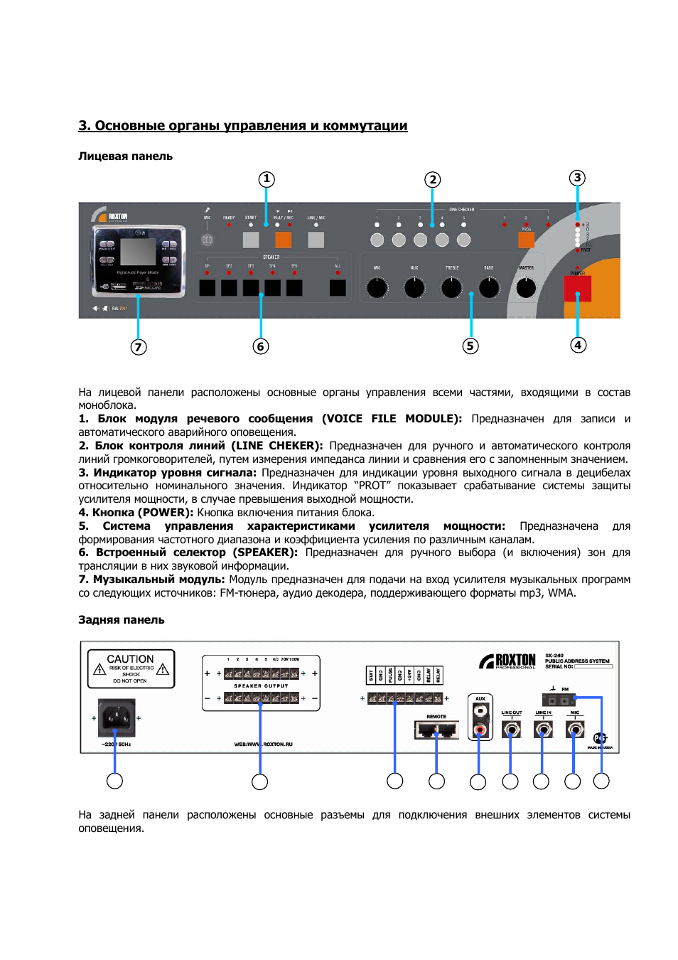 Roxton sx480 схема подключения