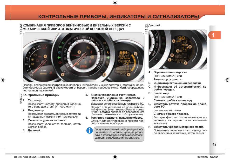 Индикация приборов