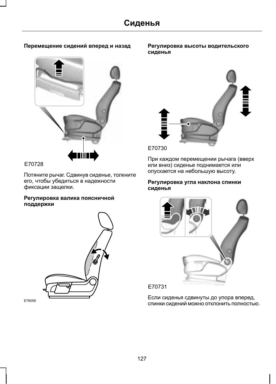 Регулировка сидения водителя на Форд фокус 3