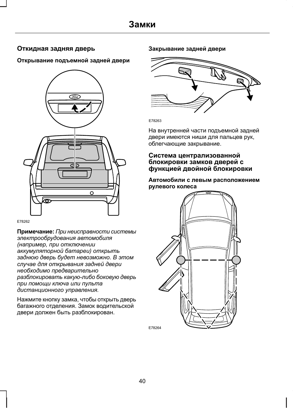 Функция двойной блокировки lexus