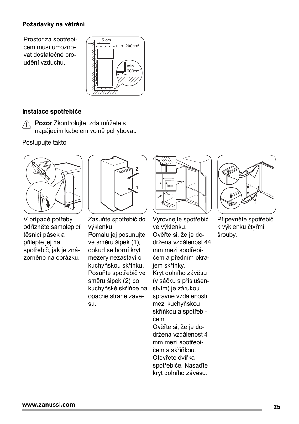 Встраиваемый холодильник Zanussi ZBB 29430 sa