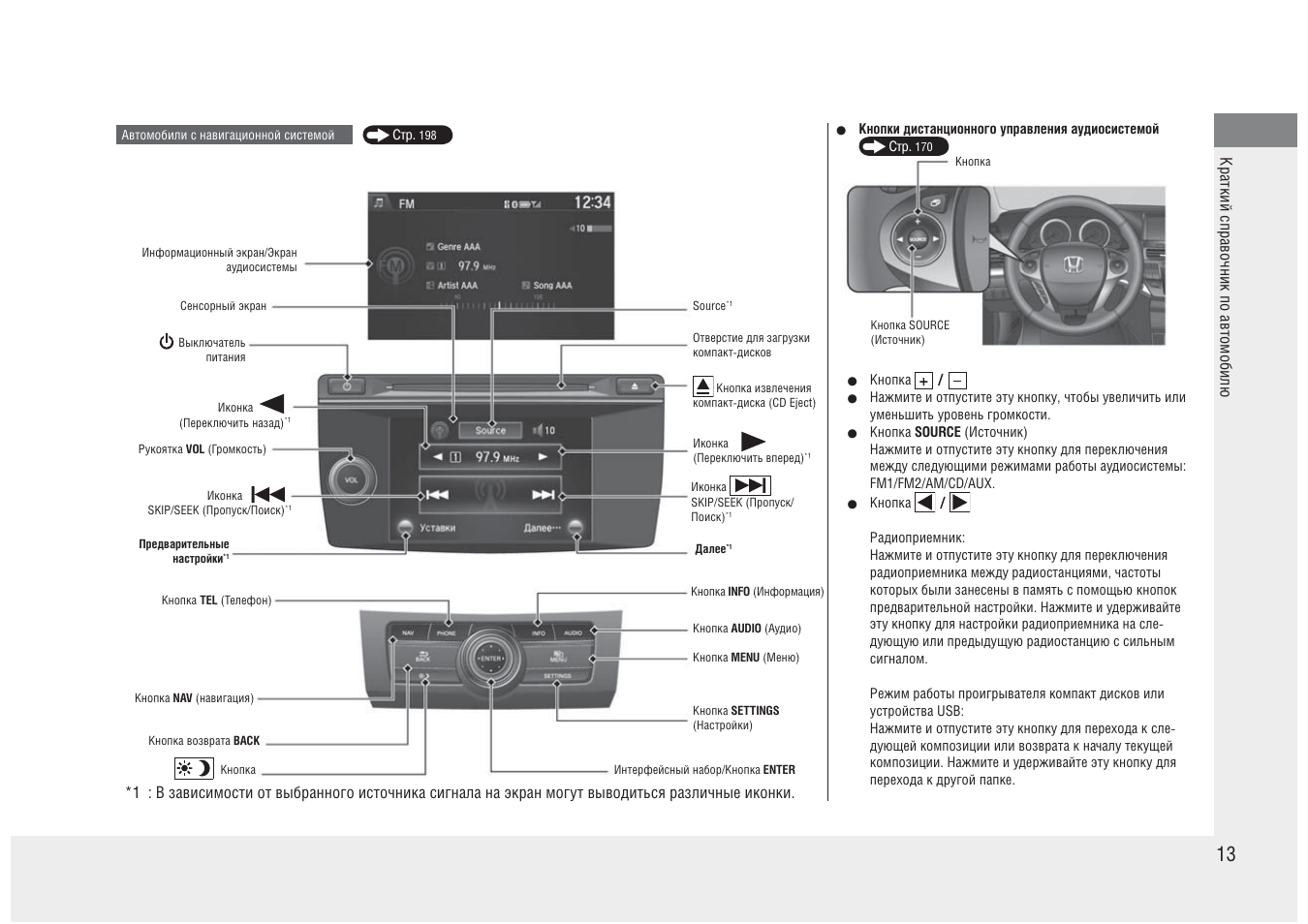 Магнитола 3yn1 инструкция honda