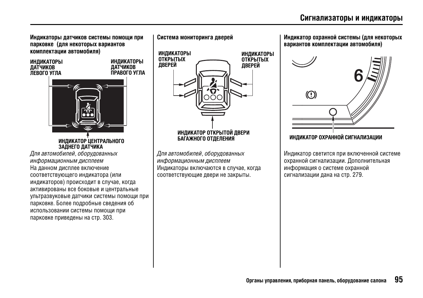 Индикатор инструкция. Индикатор сигнализации сбоку. Индикатор системы помощи при парковке. Индикатор противоугонной системы. Индикаторы или сигнализаторы.