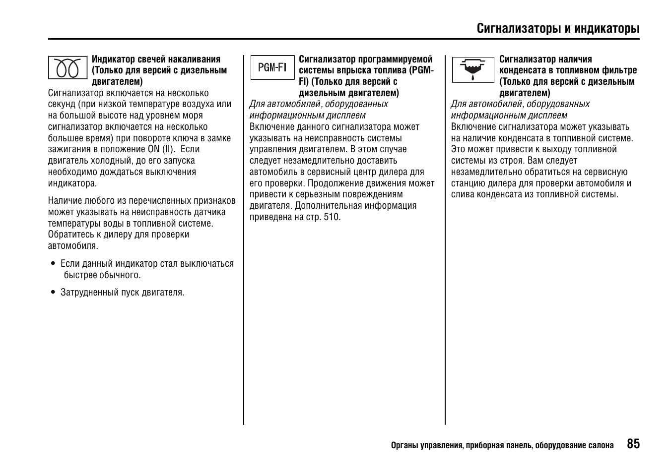 Индикатор инструкция. Руководство по эксплуатации дизельного двигателя Хонда CR-V.