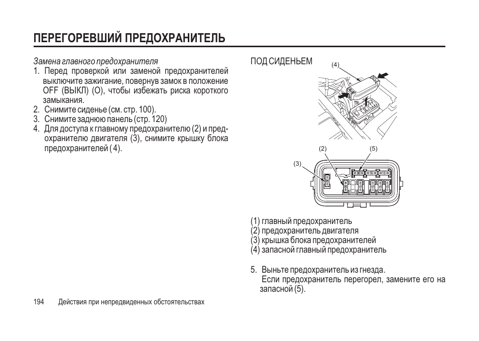 Проверка состояния предохранителей действия схем контроля их перегорания