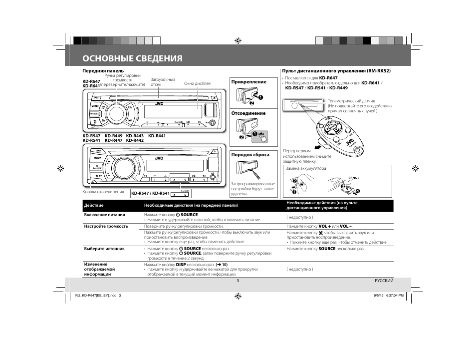 Jvc kd r577 инструкция магнитола