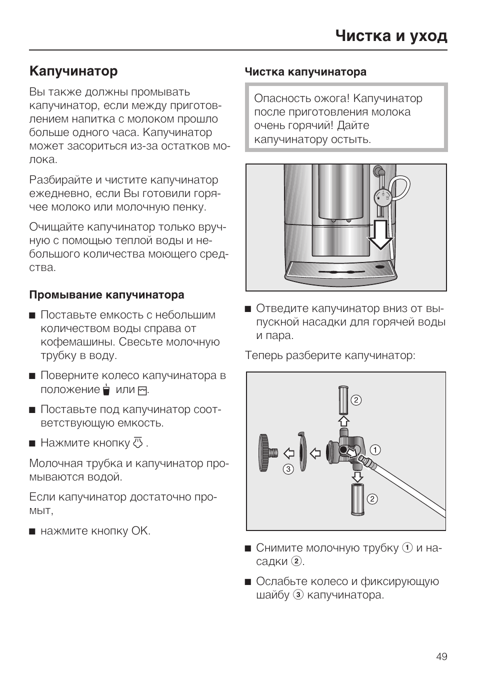 Устройство капучинатора схема