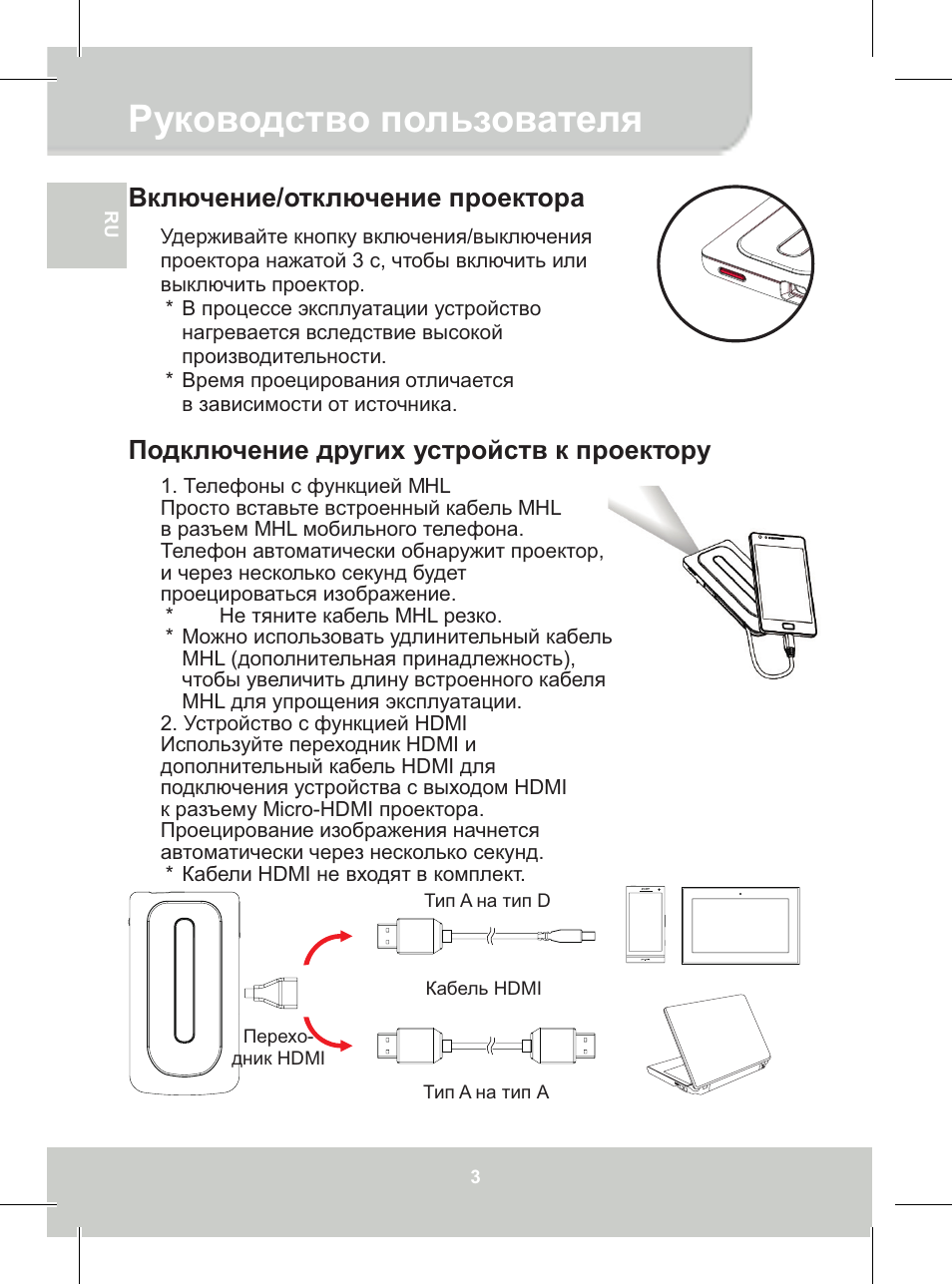 Проектор инструкция по применению