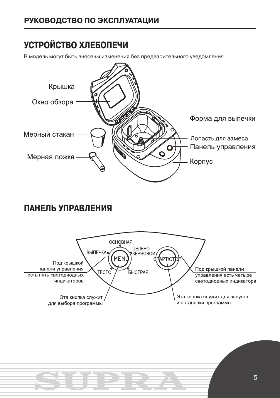 Устройство хлебопечки схема