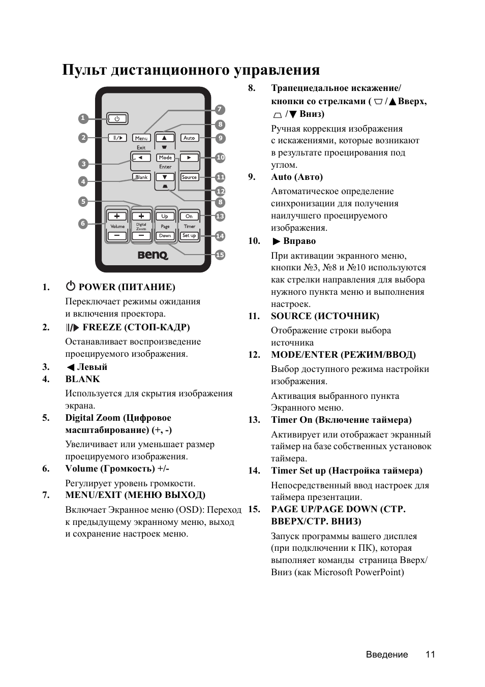 Как перевернуть изображение на проекторе benq без пульта